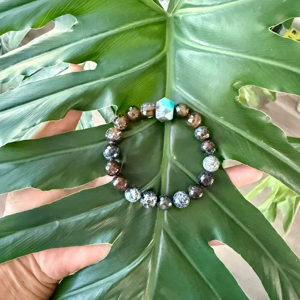 Amazonite & Agate Bracelet (one) - Picture 4 of 6